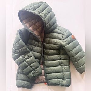 Save the duck Kids olive Green Puffer Jacket 6